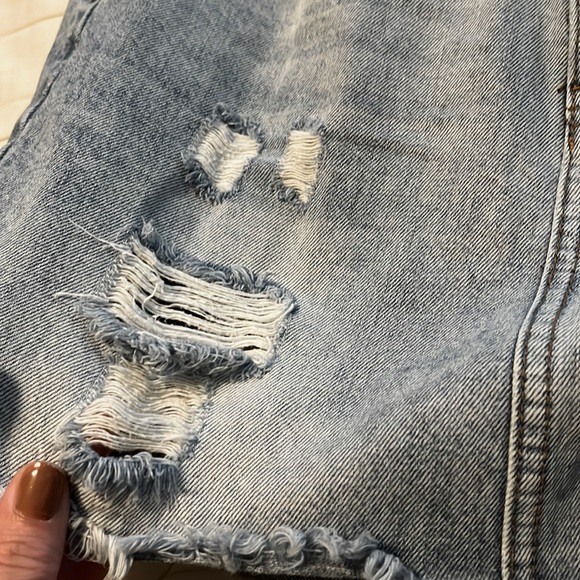 ONE TEASPOON 2020 high waist light wash denim mini skirt size 26 like new - Picture 8 of 10